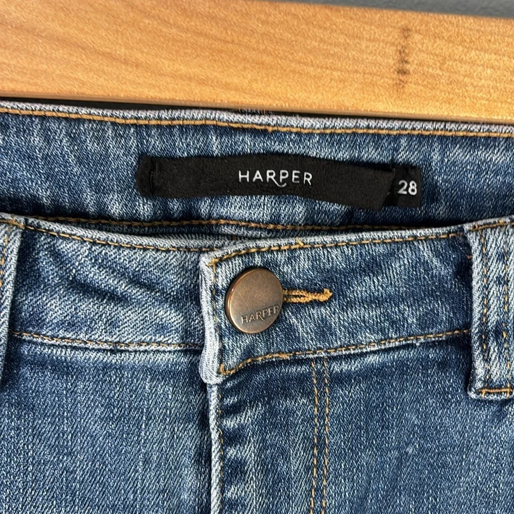 Harper Jeans Womens Size 6 Size 28 Blue Denim Investment Piece